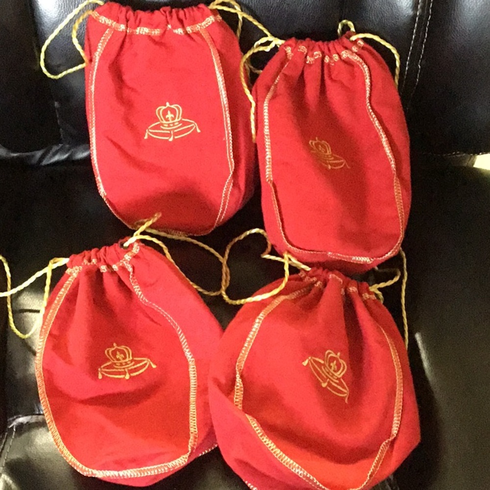 New 4 Red Crown Royal Gift Bags